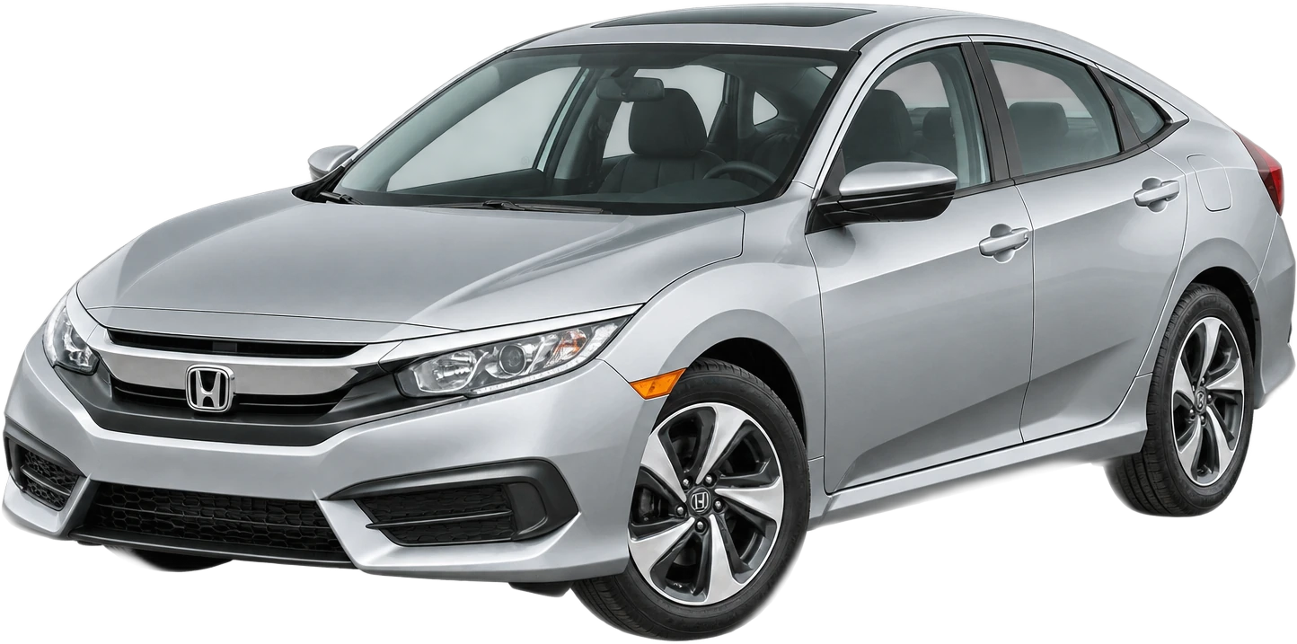 Silver Honda Civic sedan